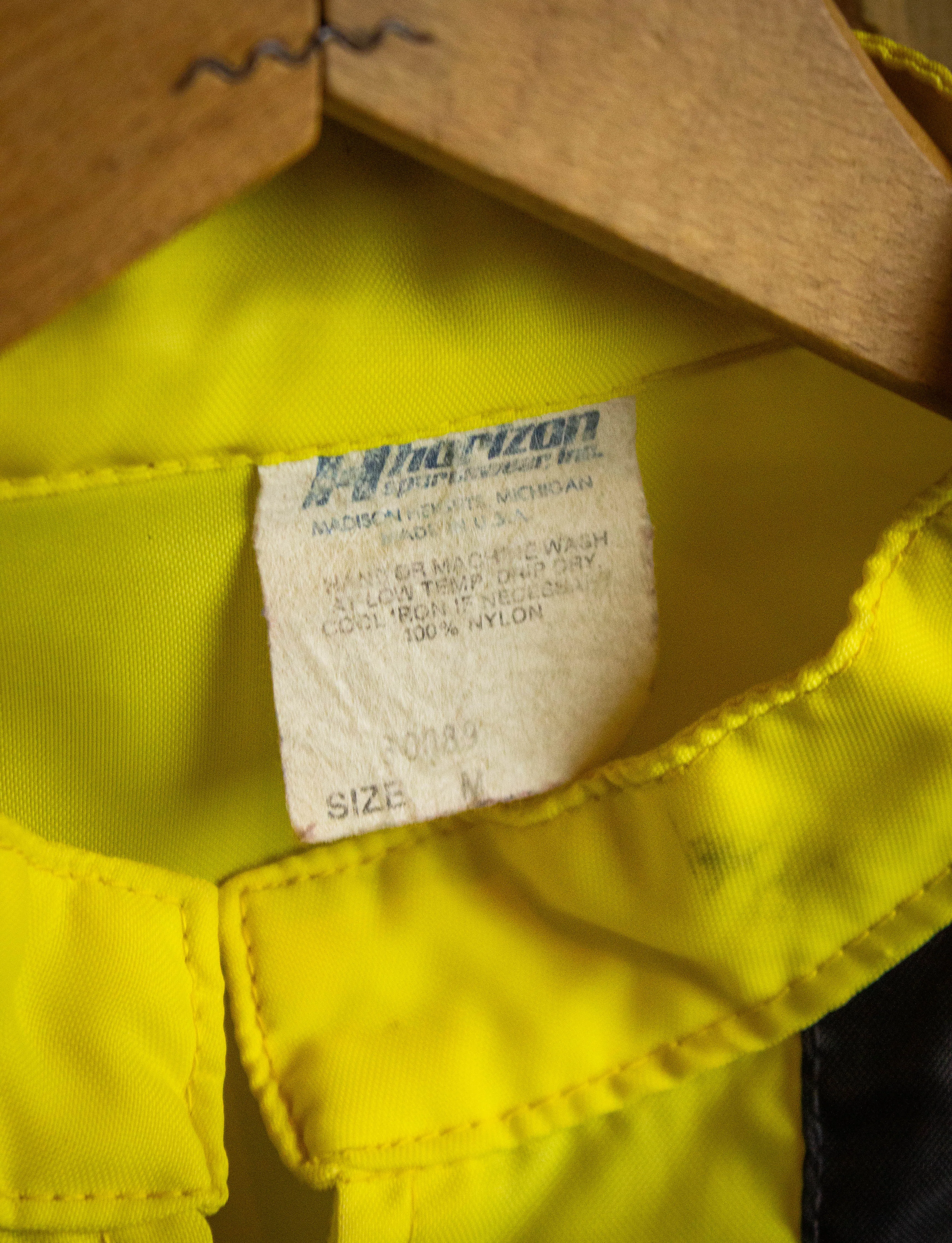 Vintage Ryder "Leon" Windbreaker Jacket 1979 Neon Yellow Medium