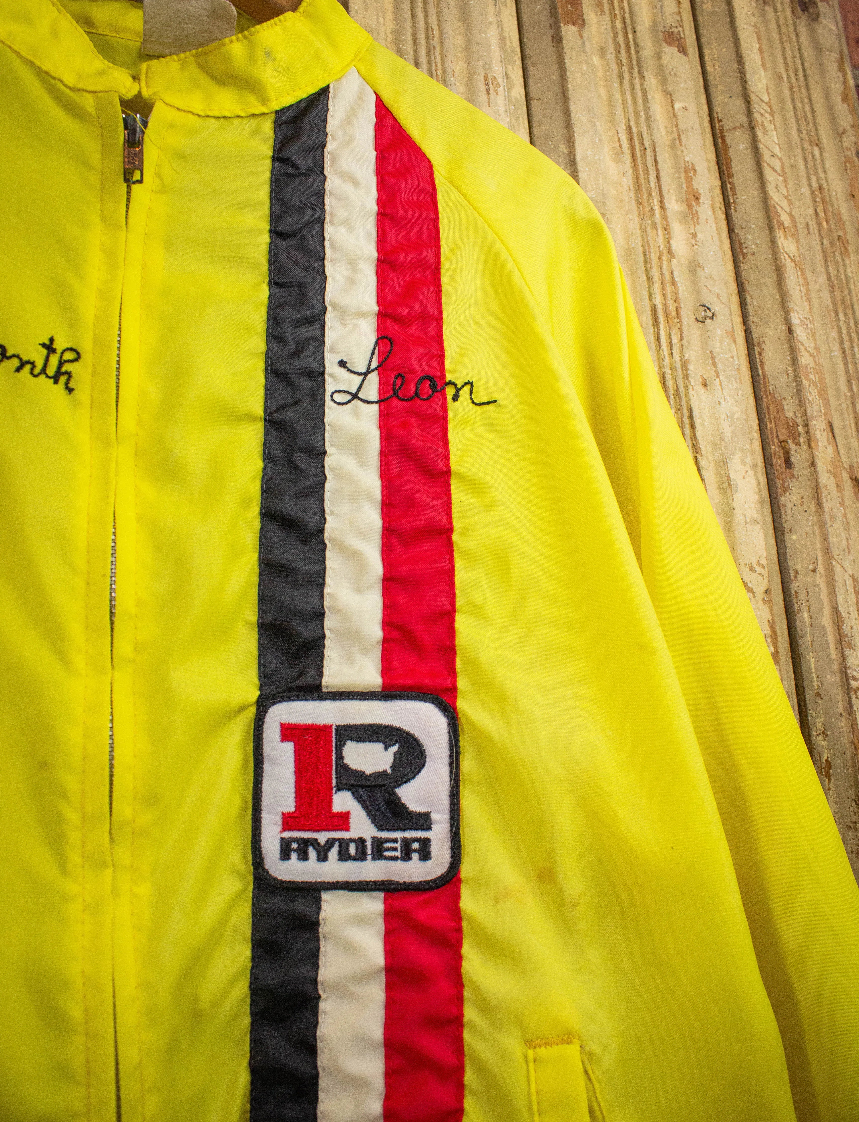 Vintage Ryder "Leon" Windbreaker Jacket 1979 Neon Yellow Medium