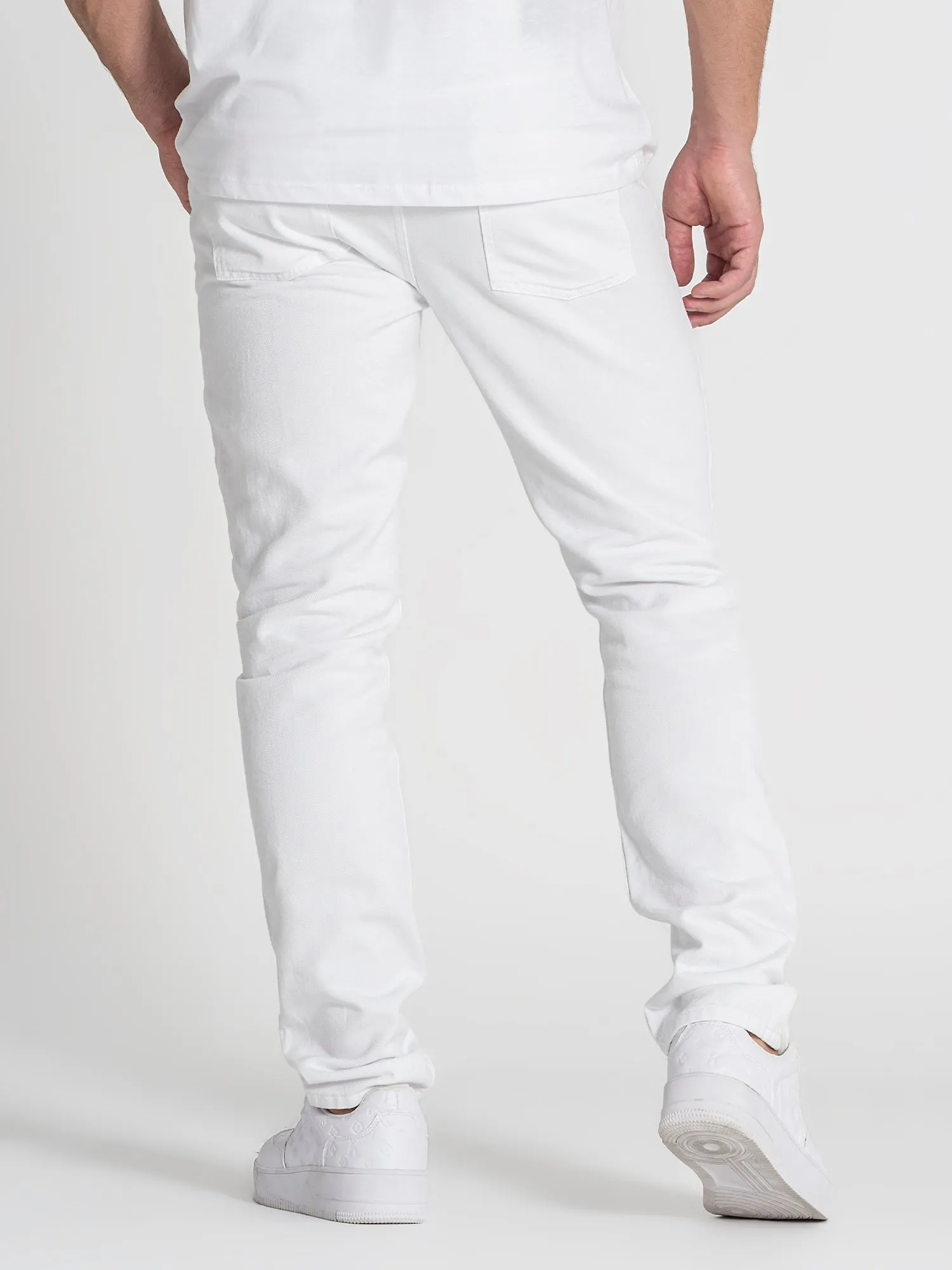 White Straight-Leg Jeans