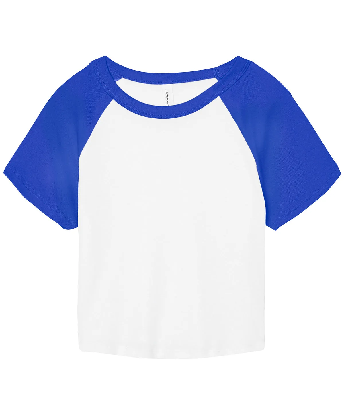 White/True Royal - Women’s micro rib raglan baby t-shirt