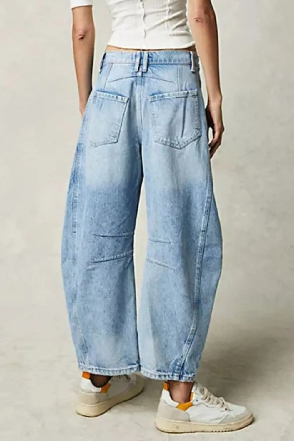 Wide Leg Jeans with Pockets New Women's fashion Cotton Trending Premium Jeans