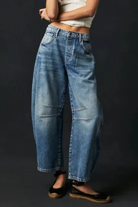 Wide Leg Jeans with Pockets New Women's fashion Cotton Trending Premium Jeans