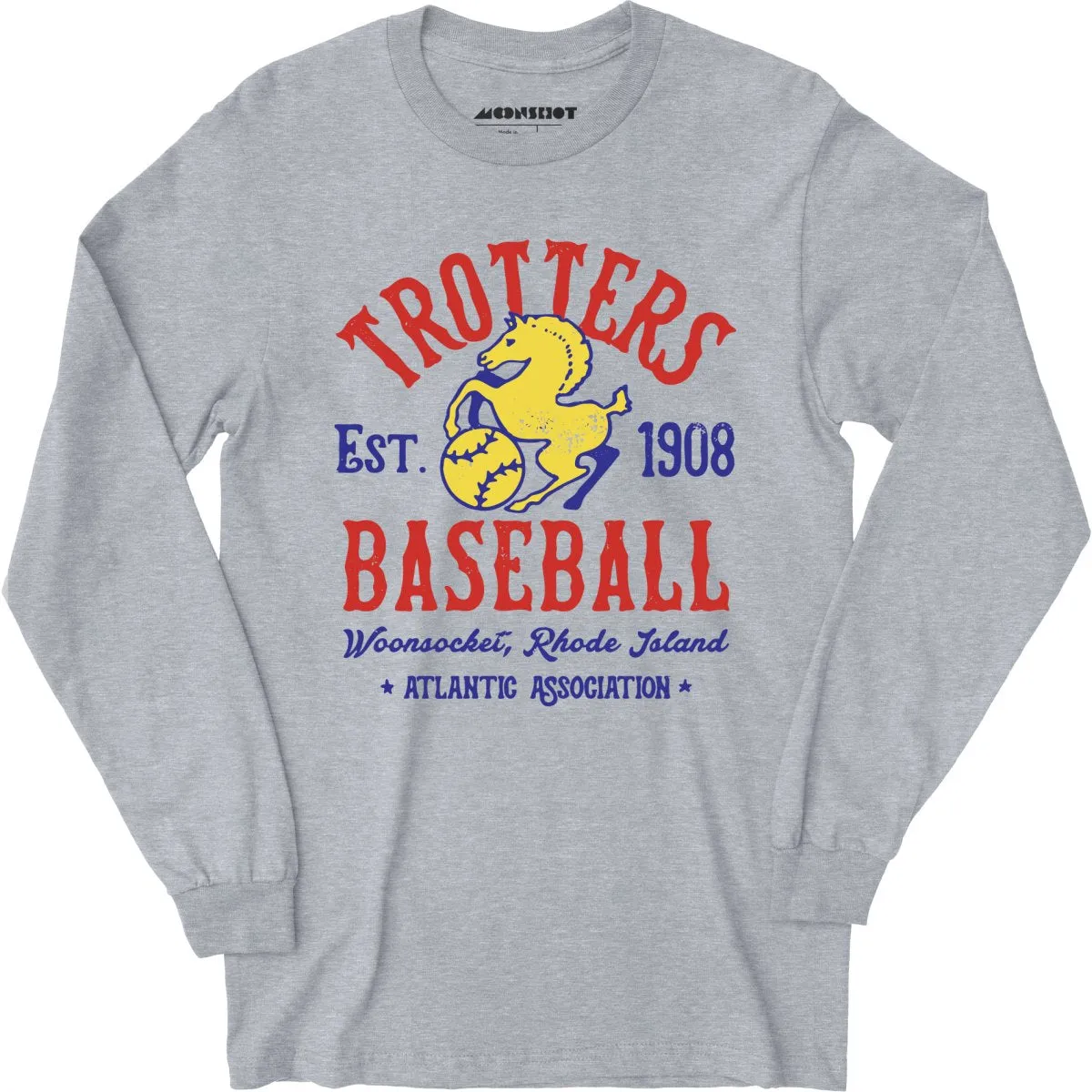 Woonsocket Trotters - Rhode Island - Vintage Defunct Baseball Teams - Long Sleeve T-Shirt