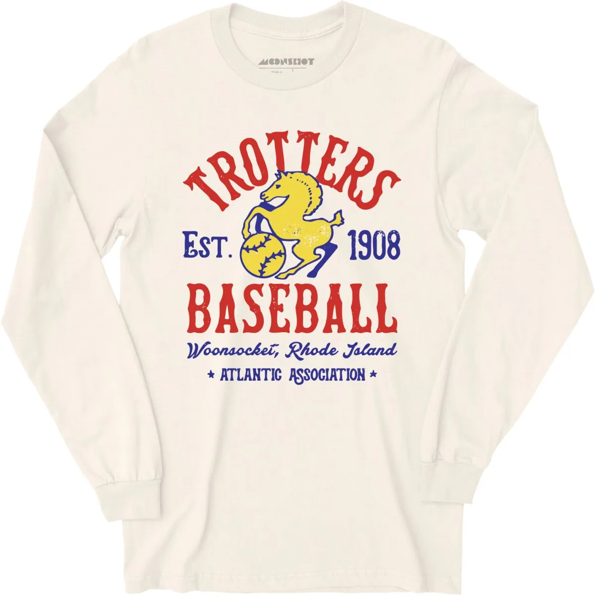 Woonsocket Trotters - Rhode Island - Vintage Defunct Baseball Teams - Long Sleeve T-Shirt