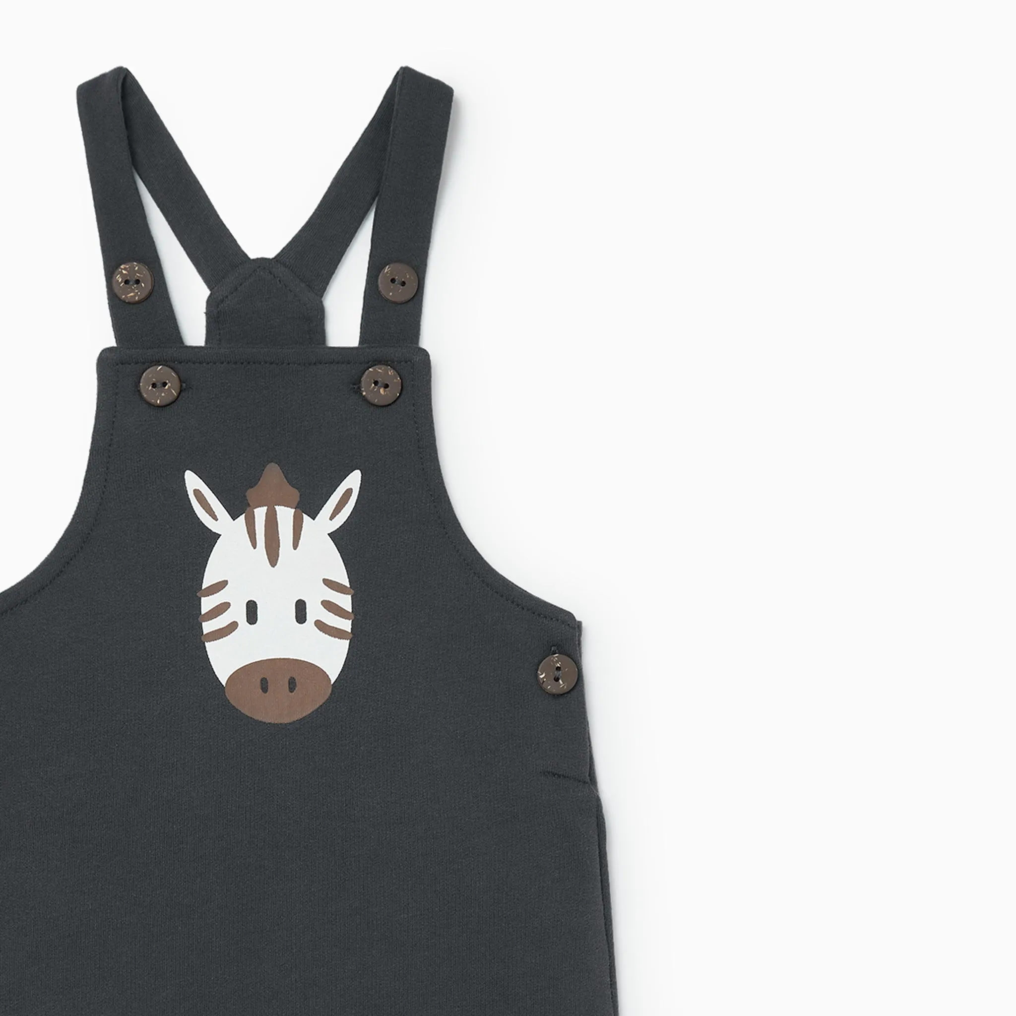 Zebra Overalls & Long Sleeve Tee Outfit