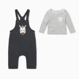 Zebra Overalls & Long Sleeve Tee Outfit